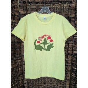 American Apparel Dinosaurs Swearing Dinos Astroid Nature Graphic Tee Shirt Retro